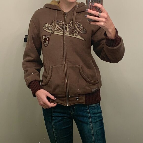 SOLD

Y2K Point Zero PX Star Fuzz-Lined Dark Green Hoodie - Picture 3 of 5